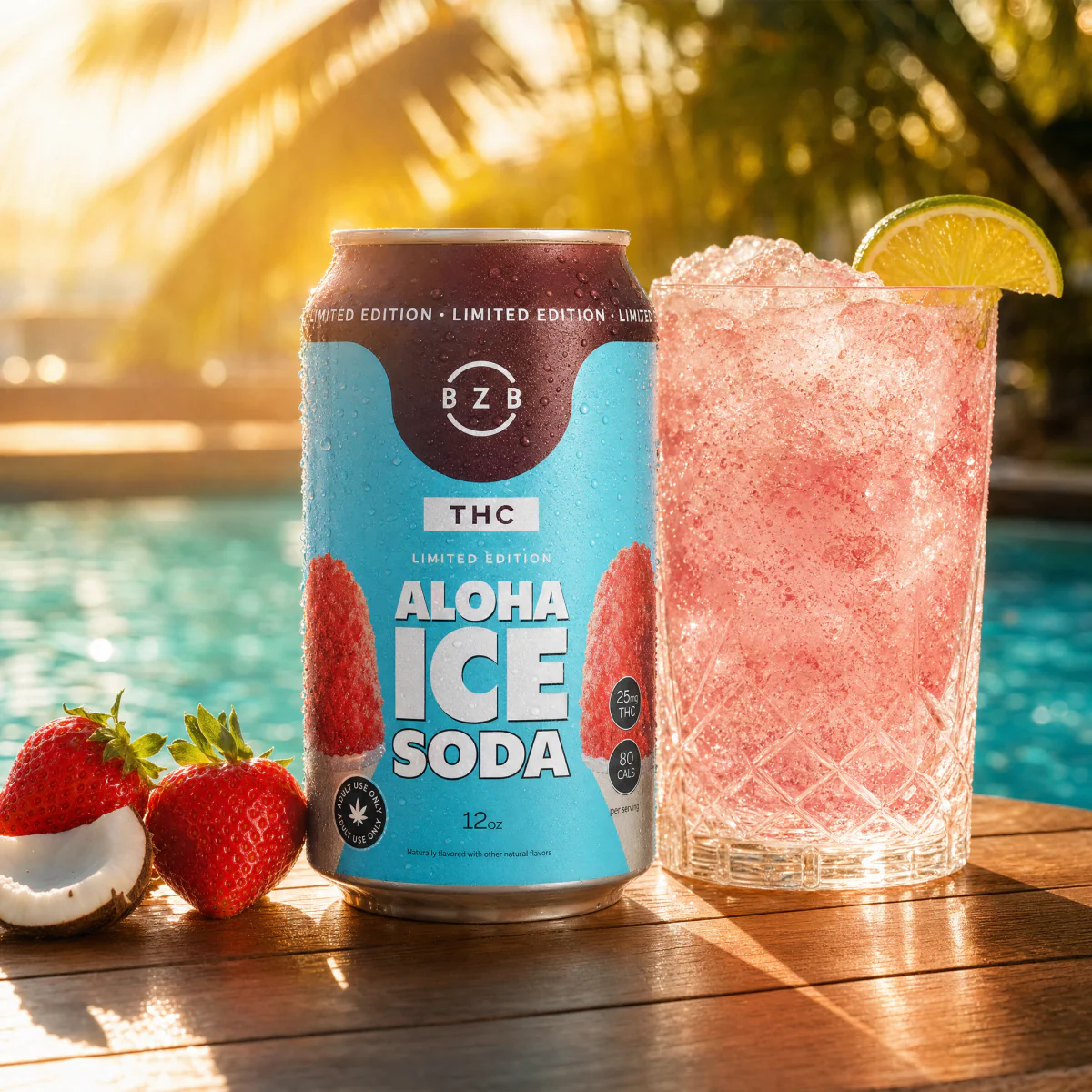 Aloha Ice 25mg THC Soda 4-Pack - Image 3