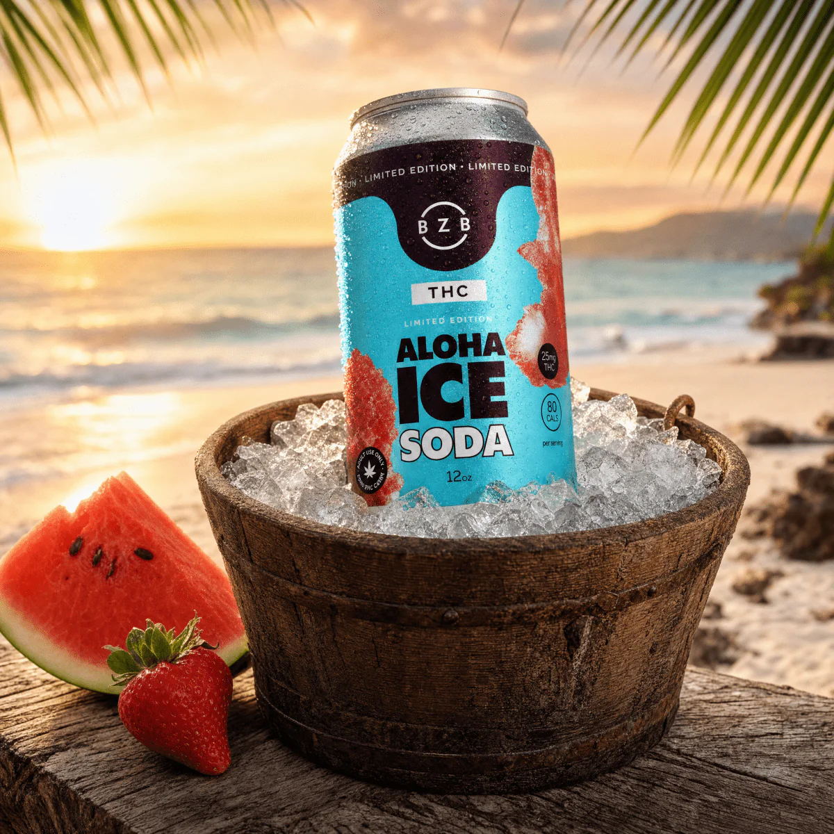 Aloha Ice 25mg THC Soda 4-Pack - Image 4
