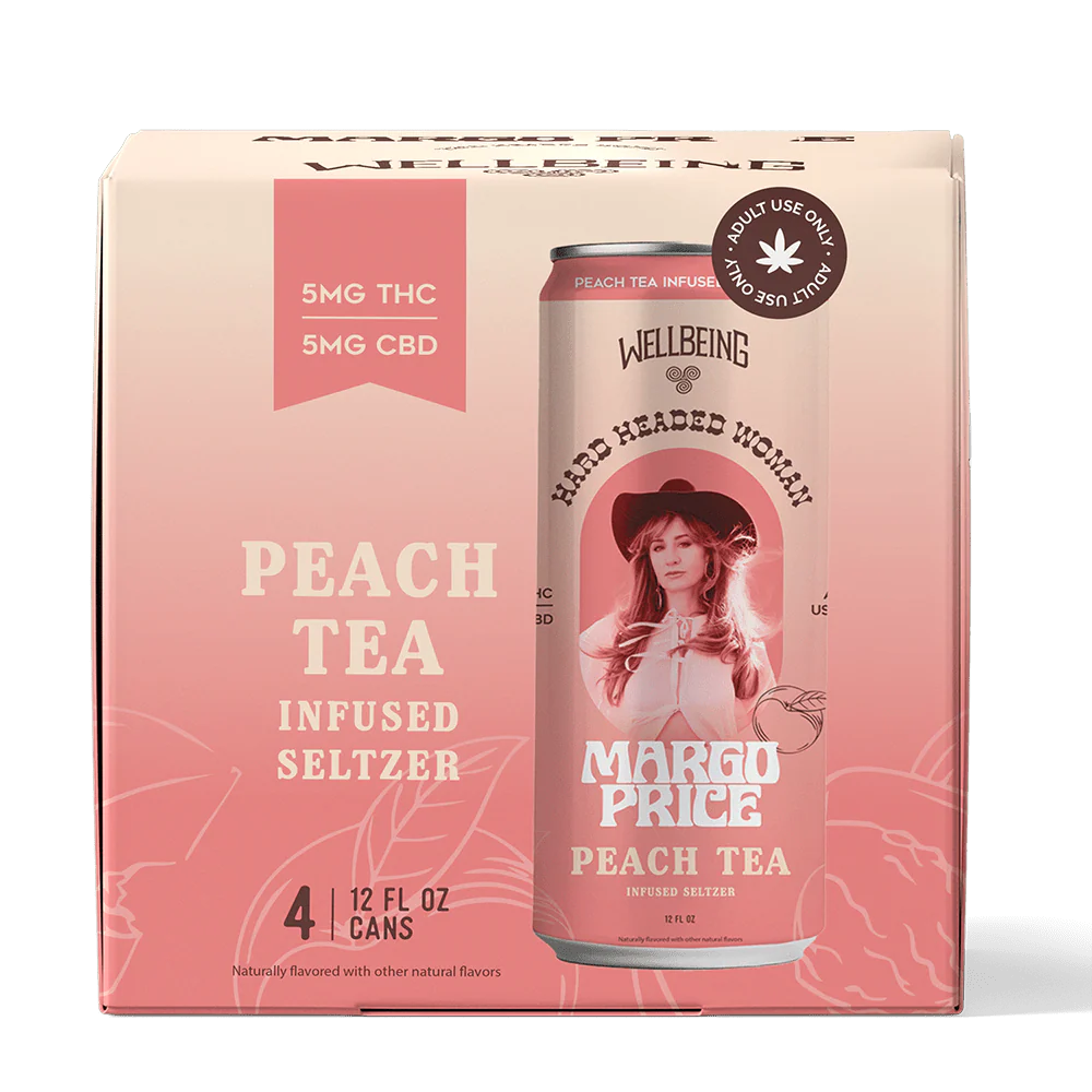 Margo Price Seltzer 5mg THC/5mg CBD - 4 pack - Image 4
