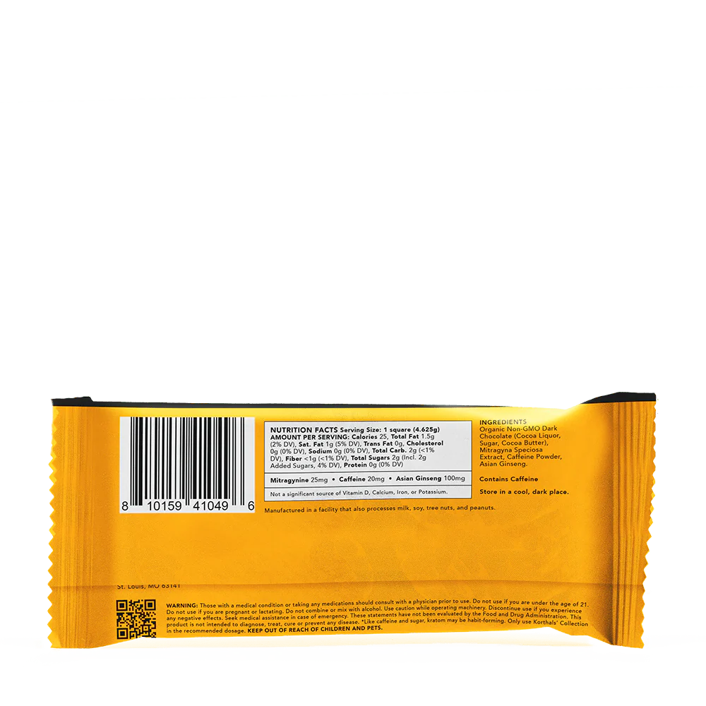 No 387 Caffeine + Ginseng Kratom Chocolate Bar - Image 5