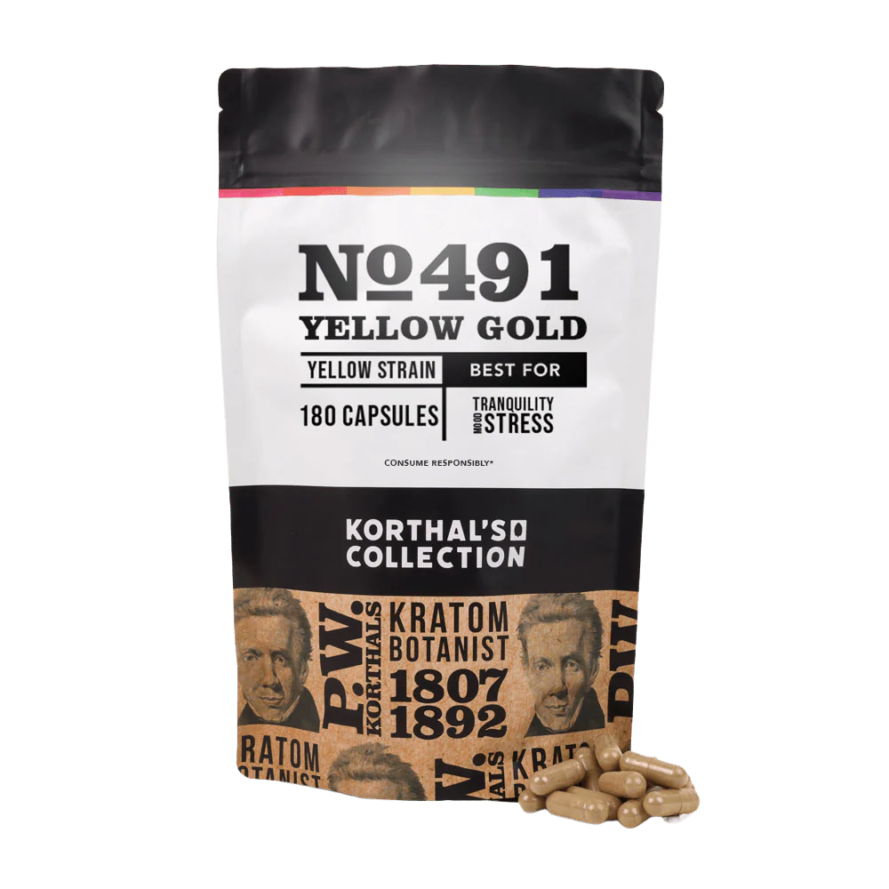 No 491 Yellow Gold Kratom Capsules - Image 4