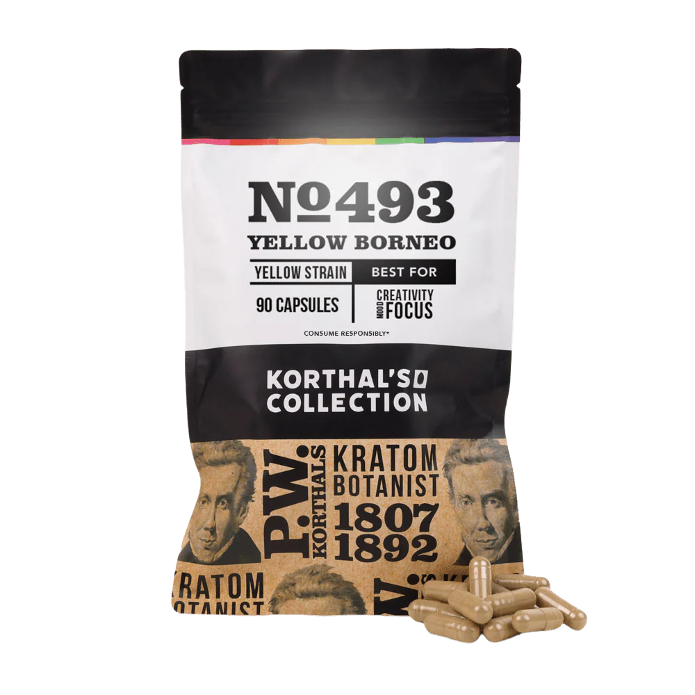 No 493 Yellow Borneo Kratom Capsules - Image 3