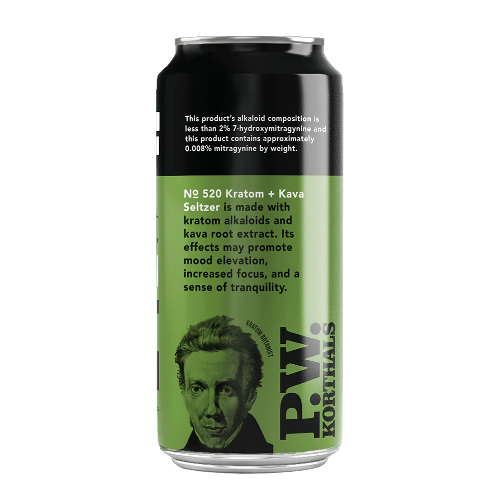 No. 520 Kratom Kava Seltzer - Gooseberry (Limited Edition), 4 Pack - Image 3
