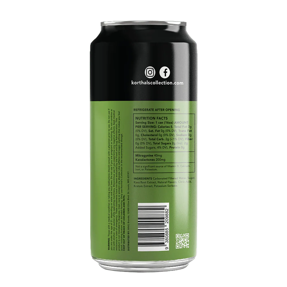 No. 520 Kratom Kava Seltzer - Gooseberry (Limited Edition), 4 Pack - Image 4