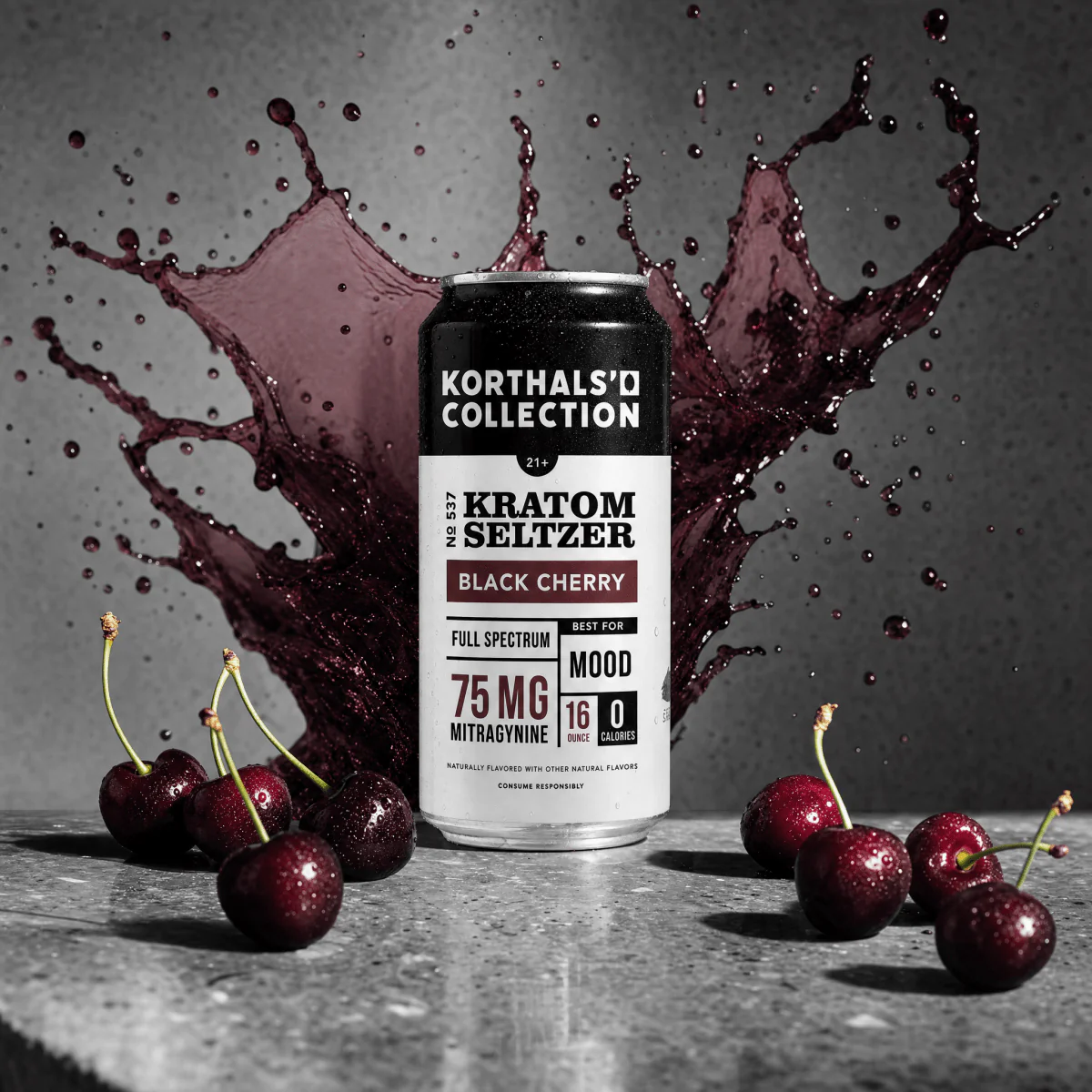 No. 537 Kratom Seltzer Black Cherry - 4 pack - Image 6